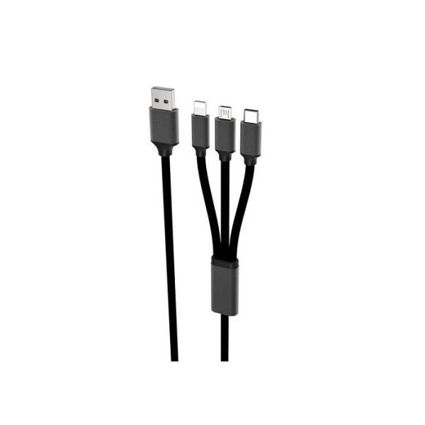 Многофункциональный зарядный кабель УСБ ТПЭ микро- для иФоне и смартфонов Самсунг