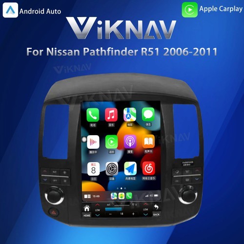 Viknav Для Nissan Pathfinder R51 2006-2011 Android Автомобильное радио 12,1 дюйма GPS с экраном Автомобильное аудио Стерео голова мультимедиа