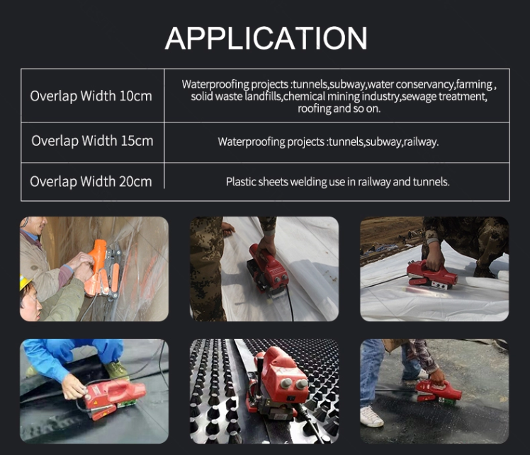 1.5 мм толщина мембраны класс II изоляционный класс 1800 Вт Пластиковая экструдерная сварочная машина