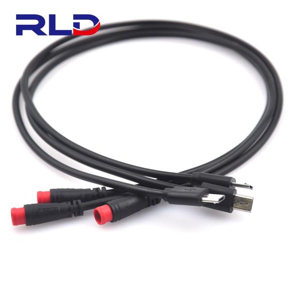 Male / Female Electrical Wire Plug Connectors Waterproof IP65 2 Pin