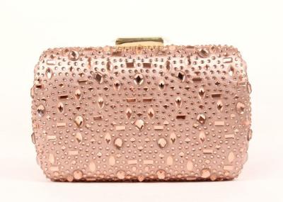 Bling Champagne Rhinestone Clutch Evening Bag , Hot Fixed Box Clutch Evening Bags