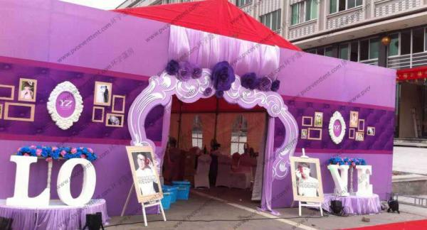 Glass Walls Beautiful Wedding Event Tents Hold 600 People Arch / Square Clear PVC Windows