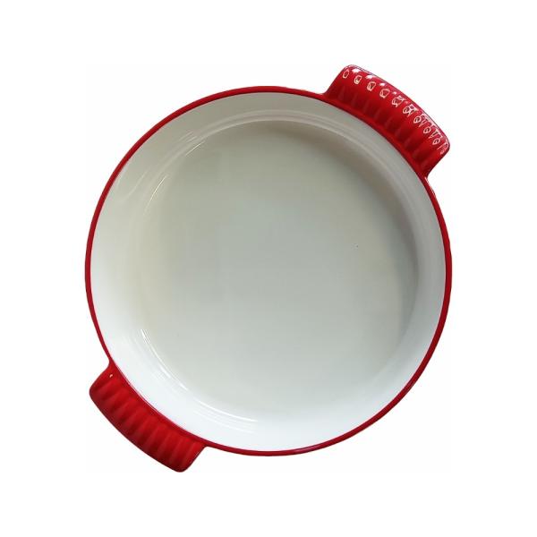 Restaurant Dinnerware Serving 10inch Cheap Bulk White Melamine Deep Plate Casserole With Handle