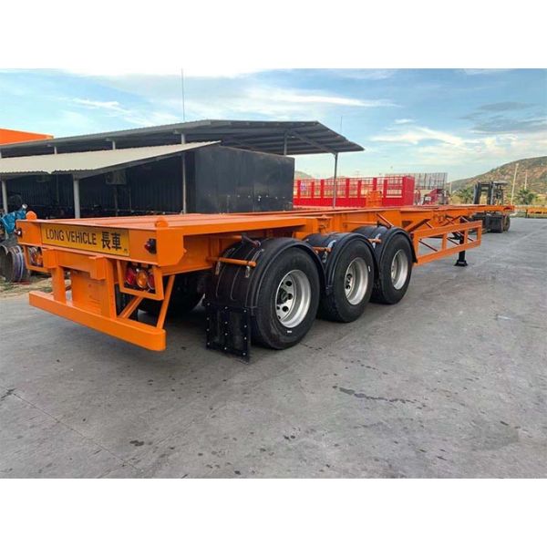 Remolque esquelético de tres ejes de 40 pies con suspensión de bolsa de aire