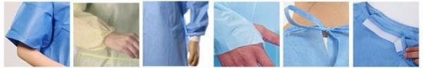 Short Sleeve Patient Surgical Gown Disposable Plastic Gowns Anti Permeate