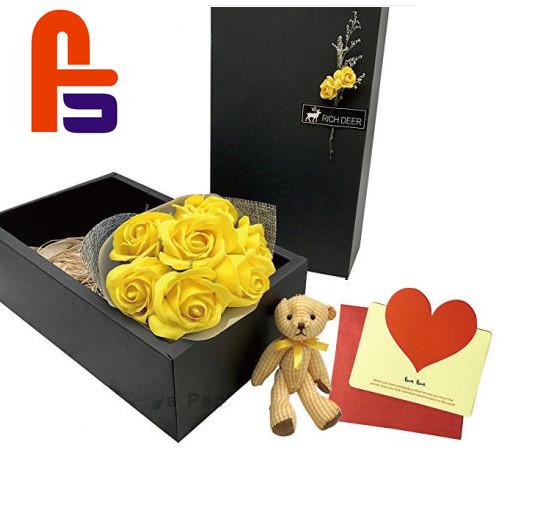 Black Color Printing Cardboard Packing Gift Box Paper Shopping Bags