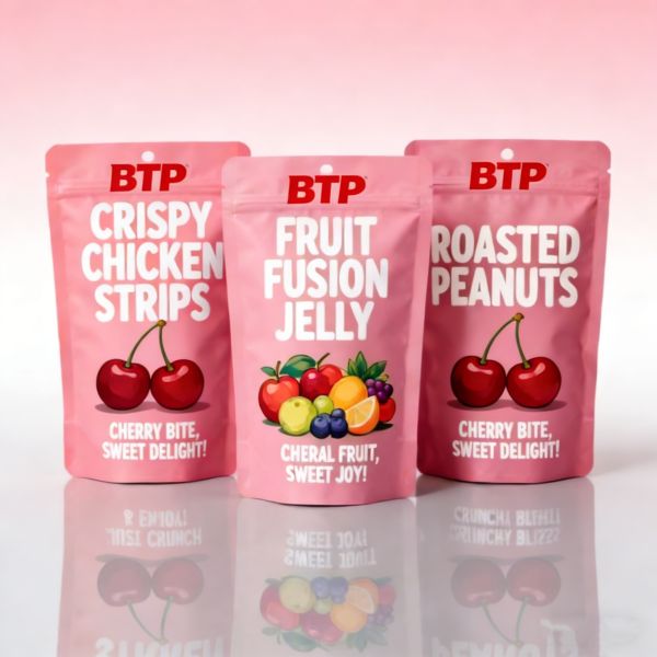Custom Reusable Food Grade Stand Resealable Moisture Proof Plastic Bags Zipper Top for Crispy Chicken Strips Fruit Jelly Roasted