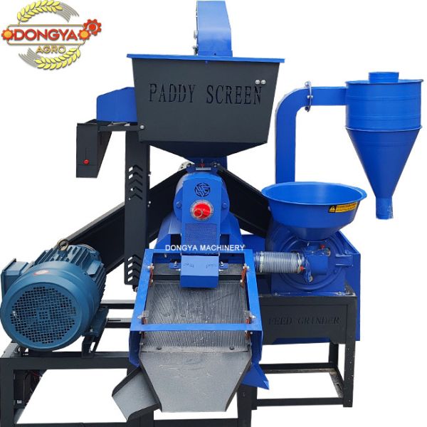 15HP 380V Fine Bran Vibratory Combined Rice Mill Machine 650kg/h with Auto Loading Lifter