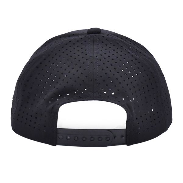 Custom Rubber PVC Logo Trucker Hat 5 Panel Waterproof Laser Hole Rope Golf Hats Running Sports Cap For Man