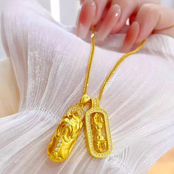 Varies By Design 18K AU750 genuine gold pendant jewelry suitable for special occasions care instructions avoid chemicals elegant designs