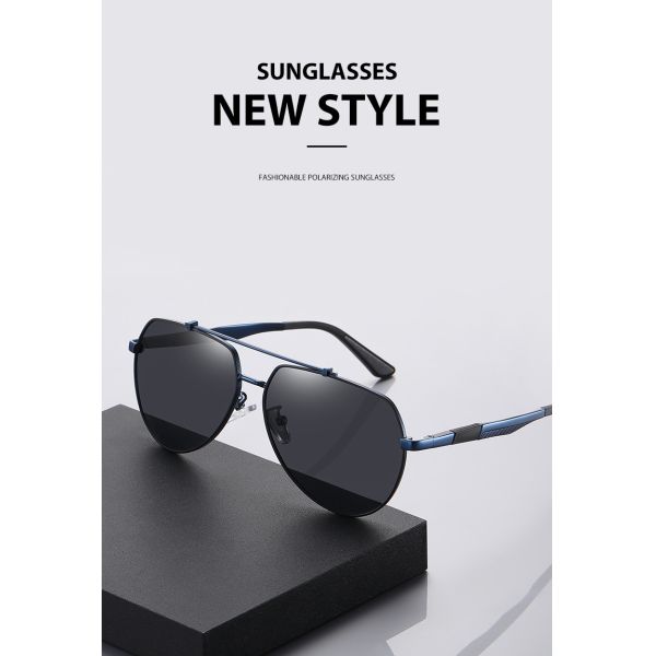 Capa anti del oxidante alrededor del aviador polaroid Sunglasses de las gafas de sol del metal