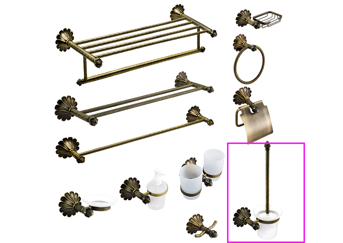 Toilet Brush Holder Brass Antique Bathroom Stuff Special Style For House