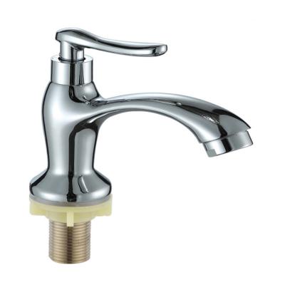 A bacia de aço inoxidável da água fria bate único torneira de lavabos em forma de L do punho