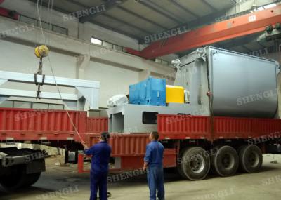 7.5kw-132kw Single Shaft Paddle Mixer For Dead Animal / Bones / Vegetable / Fruit