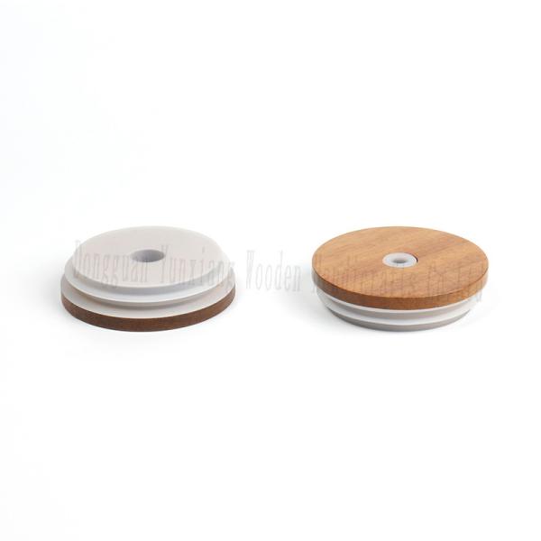 Natural Beech Wooden Jar Lid for Glass Canisters Airtight