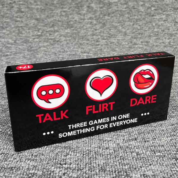 Custom Talk Flirt Dare Romantic and Adventurous Game Card Printing for Couples In The UK