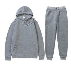                  Two Piece Set Men Hoodies Pants Autumn Winter Hooded Sweatshirt Sweatpants Men Pullover Hoodie Unisex Sweatpants and Hoodie Set             