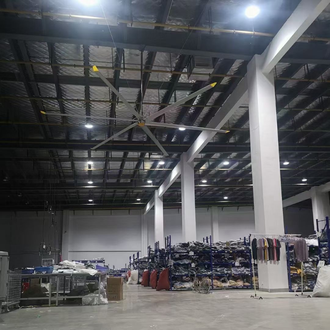 1.5кВ природный охлаждающий воздух высокоскоростной HVLS потолочный вентилятор