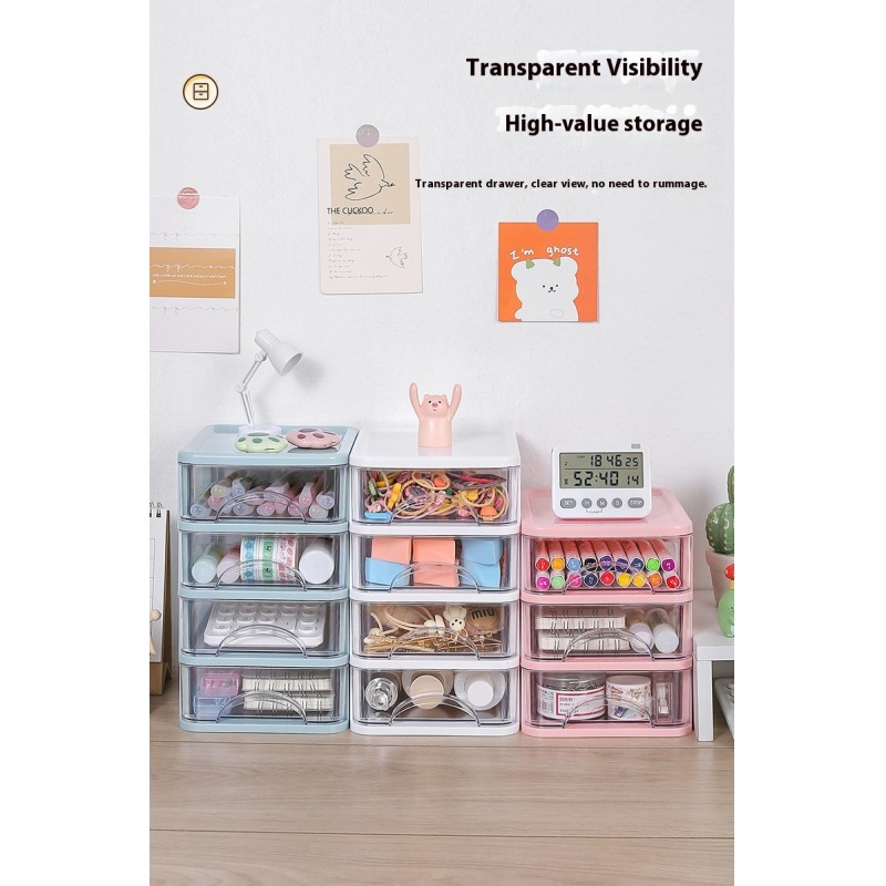 Multi-layer Plastic Desktop Storage Drawers Rectangle Office Organization Jewelry Cosmetics Storage Jewelry Storage Box