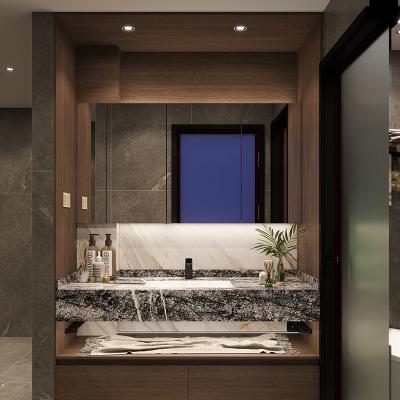 Hot Sale  Waterproof Bathroom Solid Wood Cabinet Vanity Sink Wash Basin with Cabinet
