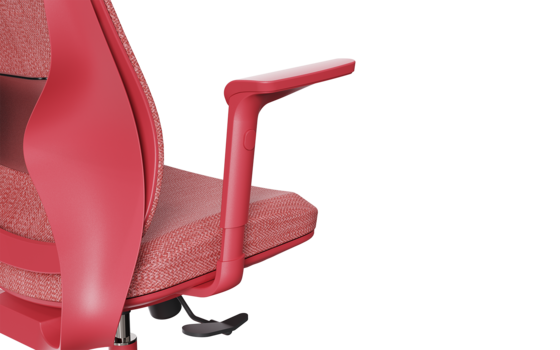 Red Mesh Fabric Ergonomic Office Executive Chair Special Armrest Design Offering Comfortable Seat Cushion Adjustable Height and Tilt Lock for Enhanced Work Efficiency