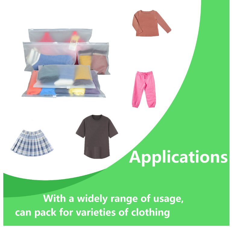 Frosted Zipper Packaging Bags Plastic Self Sealing Bags Clothing Zipper Bags