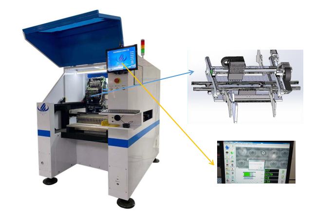 полностью автоматическая самая последняя машина голов SMT модели 10 привела машину производства шарика