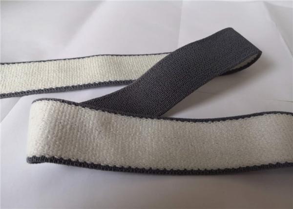 Grey 4mm Woven Elastic Webbing Custom Fashion For Garment Different Colors