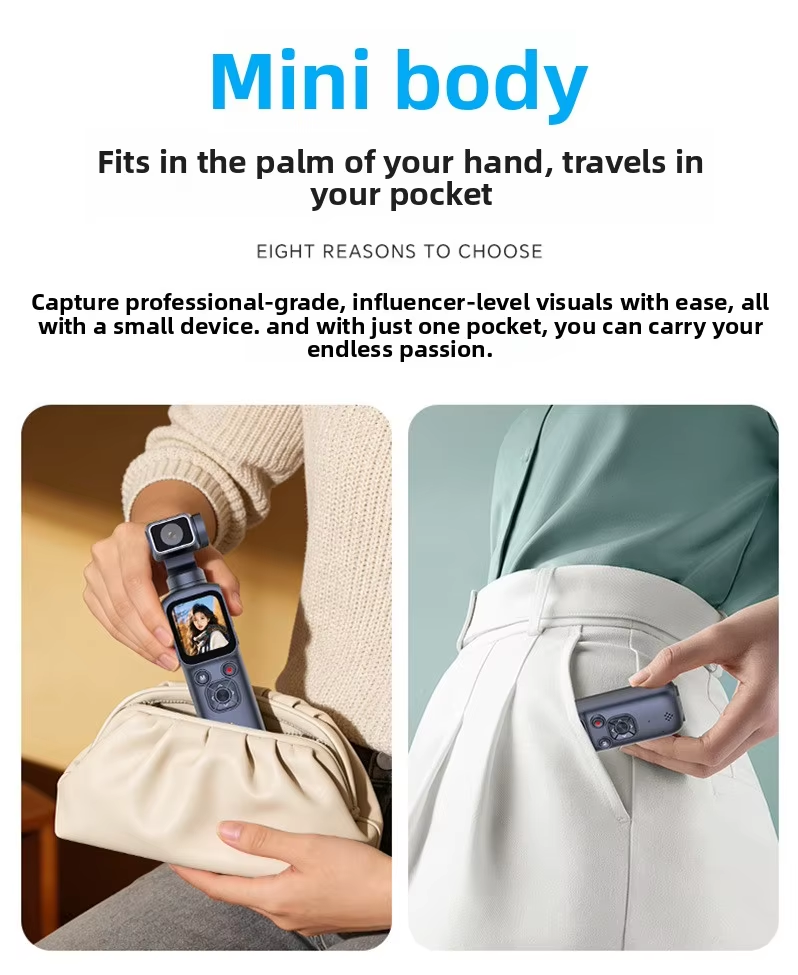 WiFi Handheld Action Camera Portable HD Pocket Camcorder Anti Shake Ultra Clear Motion Recording