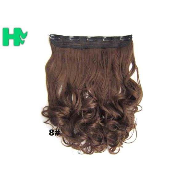 5 Clip Synthetic Curly Clip In Hair Extensions Hairpieces For Girls
