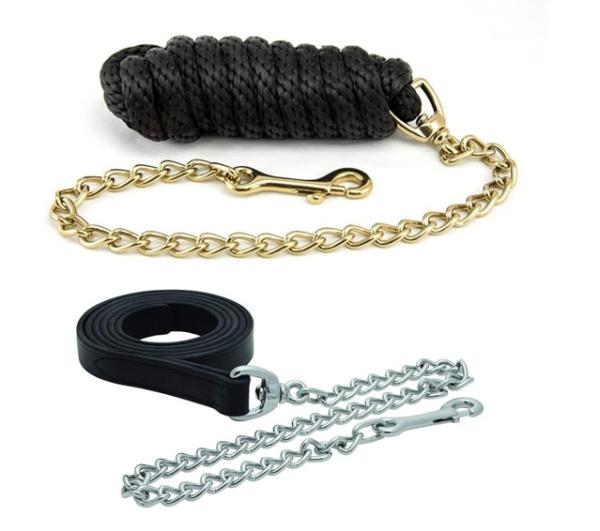 Heavy duty style brass plated Zinc plated Iron material hosre lead chain saddlery hardware accessories