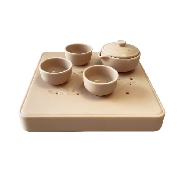 Rice Husk Tea Set Tray: Eco-Conscious Tableware for Hotels