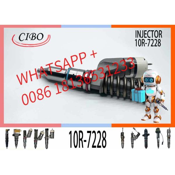 1PCS Fuel injector 10R-7228 For  C15 C16 C18 C22 C27 C32 Engine 3406E Truck Engine 637E 631E 990 Wheel Tractor