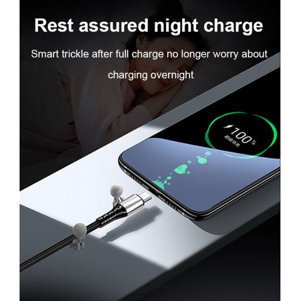 Téléphone portable tressé en nylon de remplissage 1.5m du câble 5A d'USB 2,0