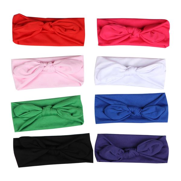 Black Green Red Bow Headband Children Hair Accessory Logo Customized