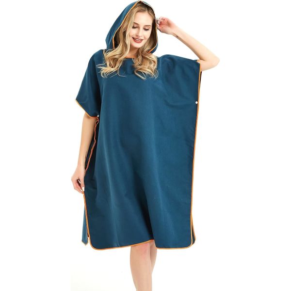 Adult Women Beach Towel Quick Dry Microfiber Poncho Towel Sport Sustainable Sublimation Design for Travel Custom Logo Option