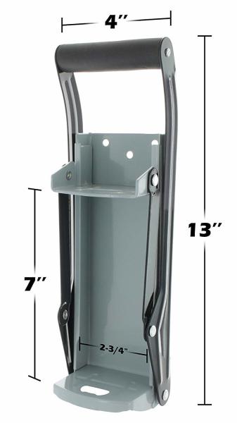 Wall Mount Easy Pull Lever Quality Made Save Room Steel Can Crusher