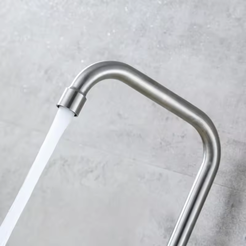 Single Hole Basin Sink Mixer Taps Stainless Steel Shattaf Spray for Wall Installation