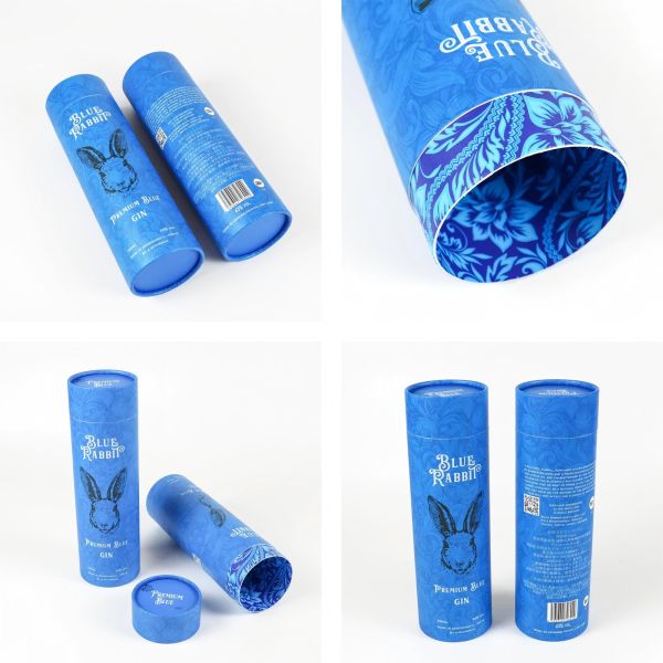 Private Label Matte Tea Round Box Paper Tube Cylinder Packaging Tube Wine Gift Box Custom