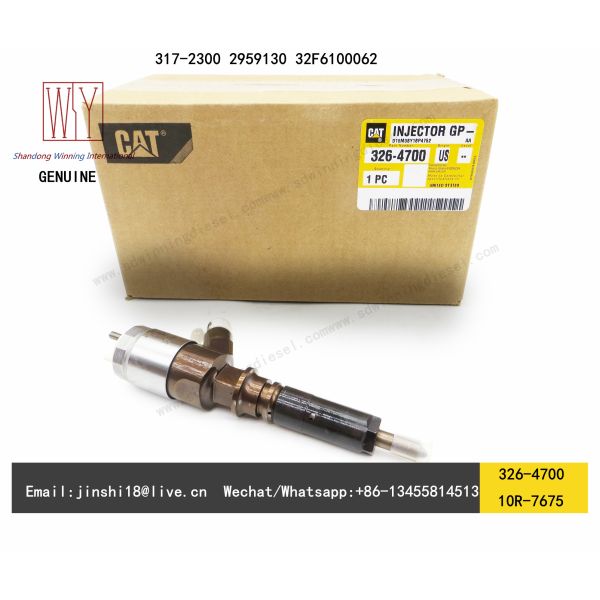 CATERPILLAR GENUINE AND NEW DIESEL C6 C6.4 FUEL INJECTOR 326-4700, 317-2300, 2959130, 32F6100062, 10R-7675 FOR 320D EXC