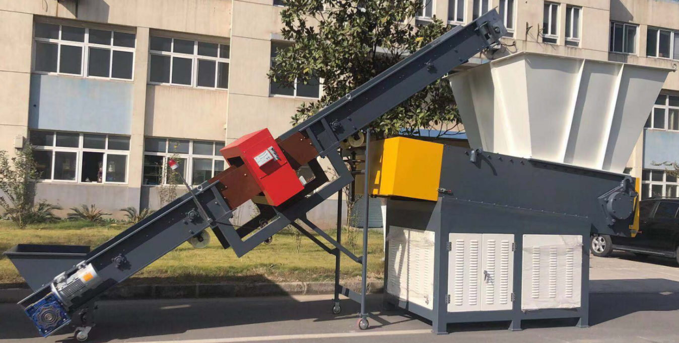 D2 Blade Plastic Film Shredder , Hdpe Film Recycling Machine