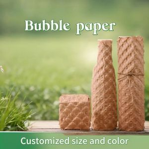 30cm x 20m Brown Kraft Bubble Paper Roll 80GSM 1000pic Protective Wrap