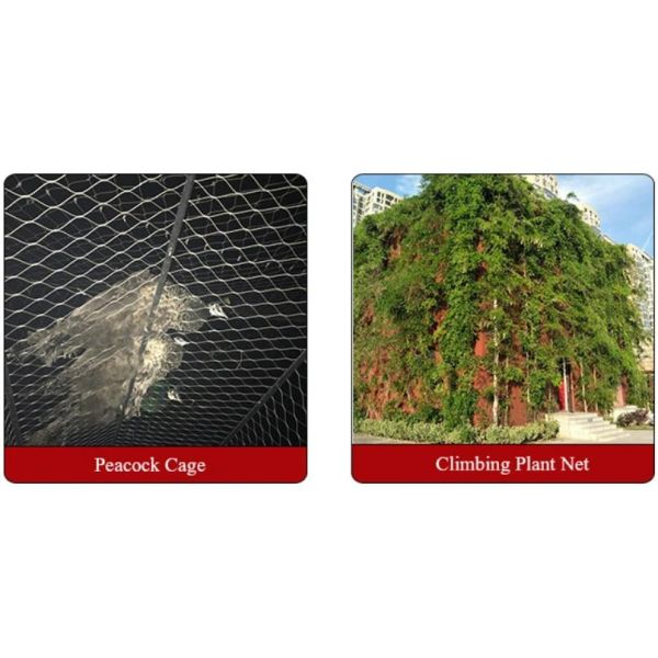 316L Construction Rope Mesh Netting Lightweight Tensile Stainless Steel Safety Rope Net