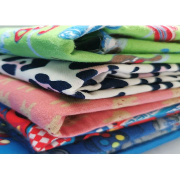 100% Cotton Printed Organic Cotton Flannel Fabric 150gsm for Home Textile