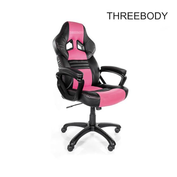 Commercial Racing Style Gaming Chair , Executive Swivel Pink Gaming Chair