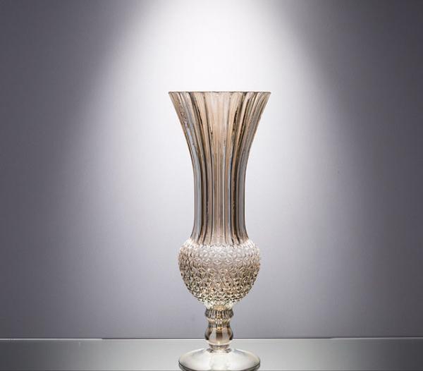European Glass Vase Rich Bamboo Hydroponic Flowerware Champagne Gold Household Furnishings
