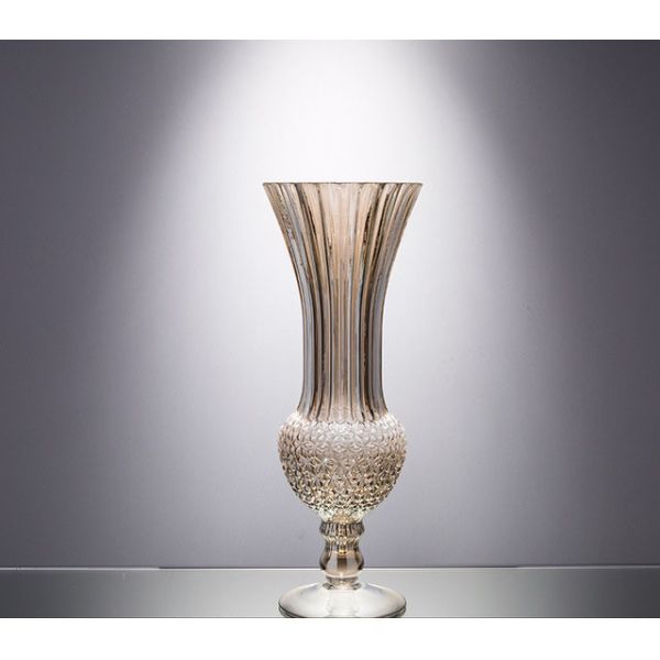European Glass Vase Rich Bamboo Hydroponic Flowerware Champagne Gold Household Furnishings