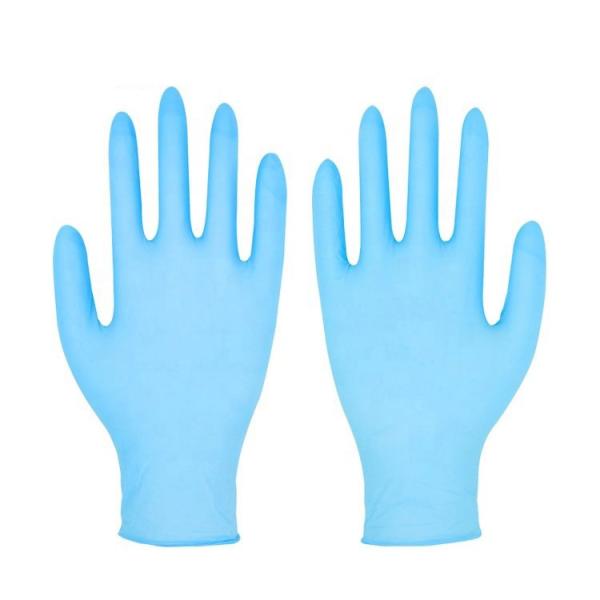 Powder Free Disposable Protective Gloves Coated Latex Strong Nitrile Gloves Blue