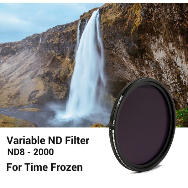 37mm - 82mm ND Variable Filter ND8-2000 Filters For DSLR Camera