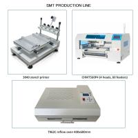 Máquina avanzada de recogida y colocación de 4 cabezas línea de producción SMT CHMT560P4, 3040 Impresora, horno de reflujo T962C
